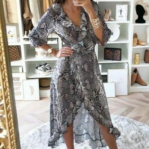 Snake Skin print  Evening Cocktail party dress